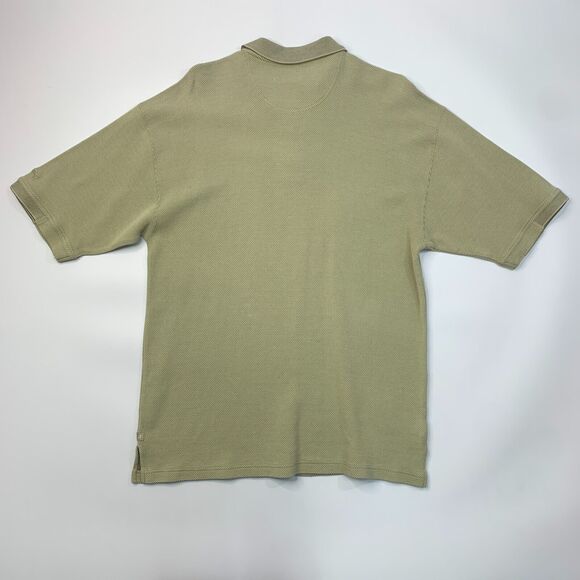 Vintage Tommy Bahama Silk Blend Polo Shirt Mens Extra Large Mushroom Brown Golf - Picture 6 of 9